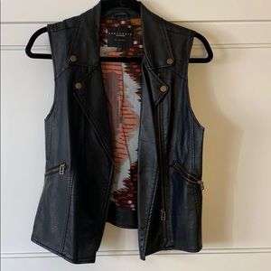 Great condition Faux leather rebel vest